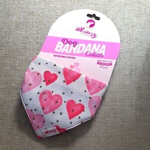HEARTS & BLING Doghaus Whimsy Size M Dog Bandana Collar Clip Reversible Swedish